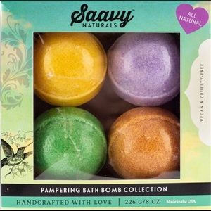 Saavy Naturals Bath Bomb Gift Set (4 bath bombs)